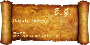 Bagoly Gergő névjegykártya